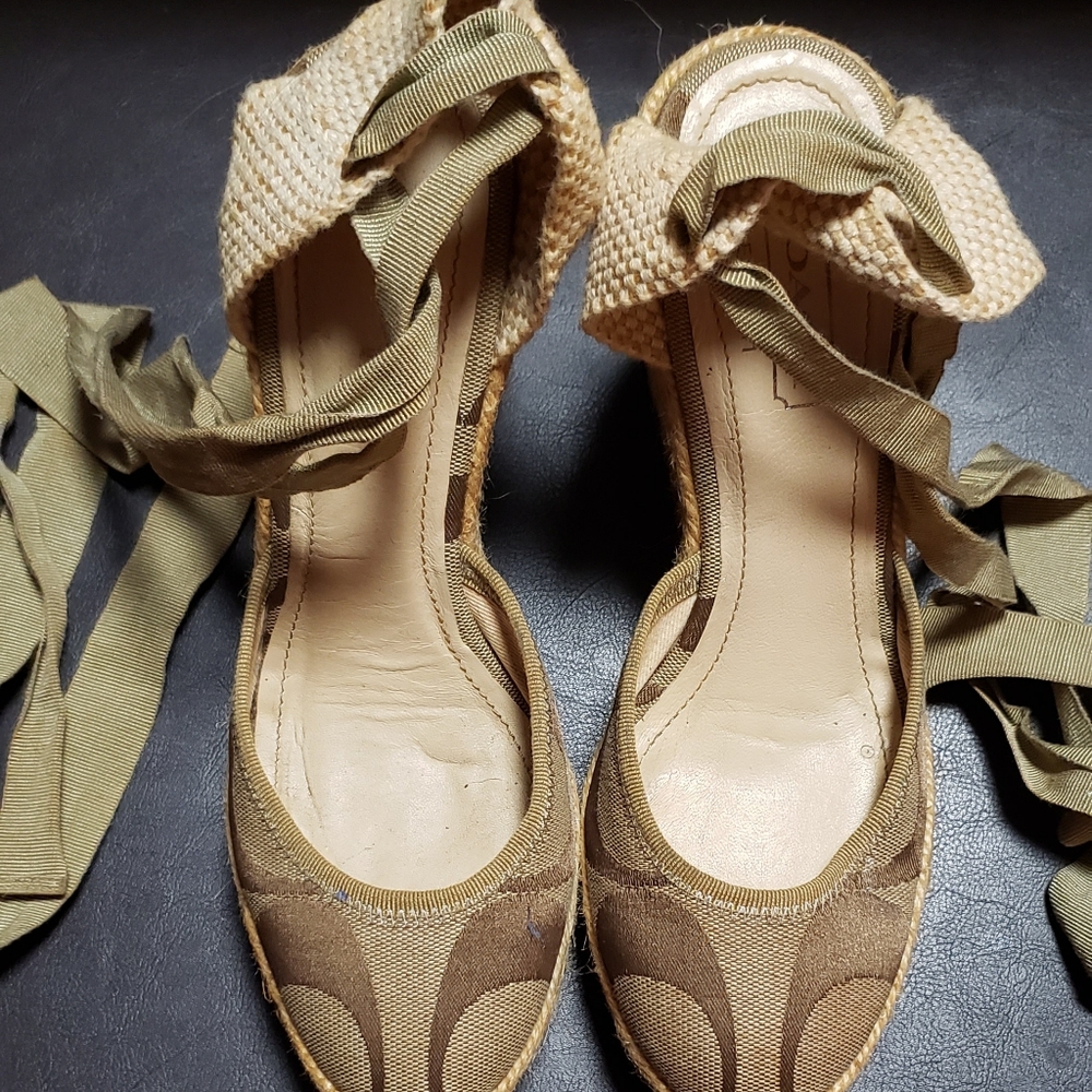 Coach Monogram Wedges